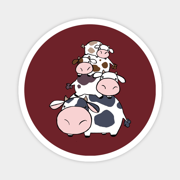 Cow Stack Magnet by saradaboru